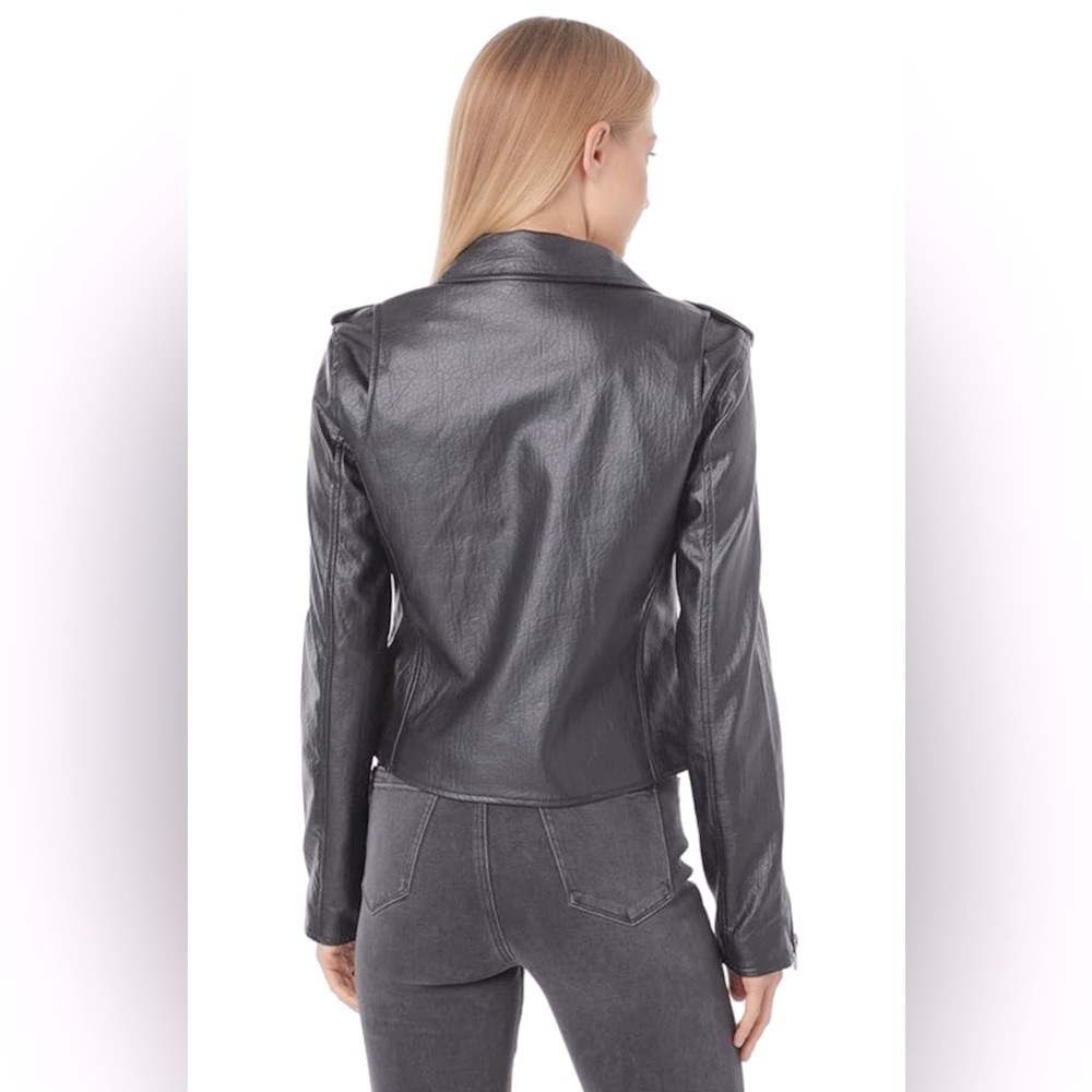 BLANK NYC Vegan Leather Moto Jacket In Onyx Sz XS/S ✨NWT✨ - Picture 2 of 14